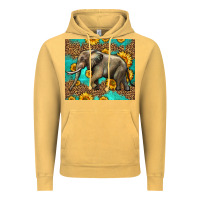 Vintage Mustard western sunflowers elephant Vintage Hoodie - LillyAllenDesigns