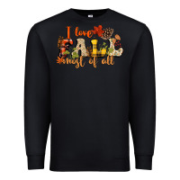 Black I love Fall most of Fall Premium Sweatshirt - NancyCooperArtShop
