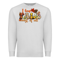 Dove Grey I love Fall most of Fall Premium Sweatshirt - NancyCooperArtShop