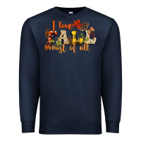 Navy I love Fall most of Fall Premium Sweatshirt - NancyCooperArtShop