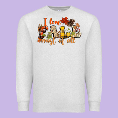 I Love Fall Most Of Fall Premium Sweatshirt Designed By Nancycooperartshop