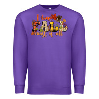 Purple I love Fall most of Fall Premium Sweatshirt - NancyCooperArtShop
