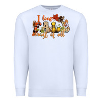 White I love Fall most of Fall Premium Sweatshirt - NancyCooperArtShop