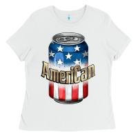 White American 4th of July Ladies Tee - CowGirlArtShop