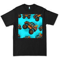 Black monster truck pre teen seamless pattern Premium Tee - HRA Design Shop