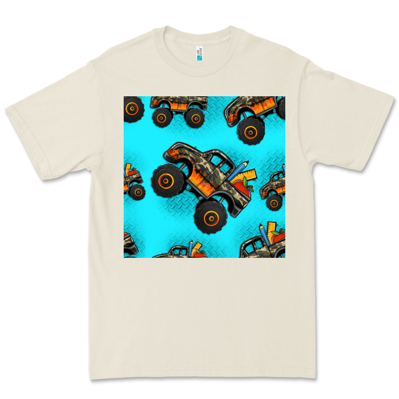 Monster Truck Pre Teen Seamless Pattern Premium Tee by HRA Design Shop | Teevron