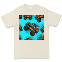 Bone monster truck pre teen seamless pattern Premium Tee - HRA Design Shop