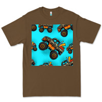Cacao monster truck pre teen seamless pattern Premium Tee - HRA Design Shop