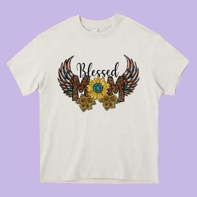 Blessed Mom Heavy Core Tee Designed By Sublimationcraftshop