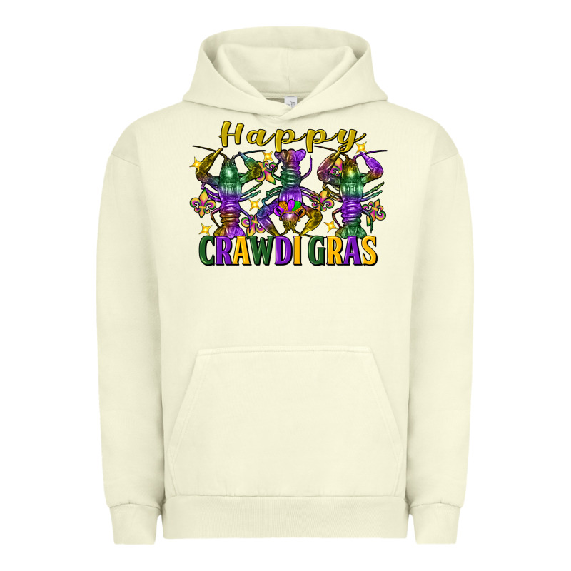 Happy Crawdi Gras Mardi Gras Crawfish Urban Hoodie by FaDigitalArtStudio | Teevron