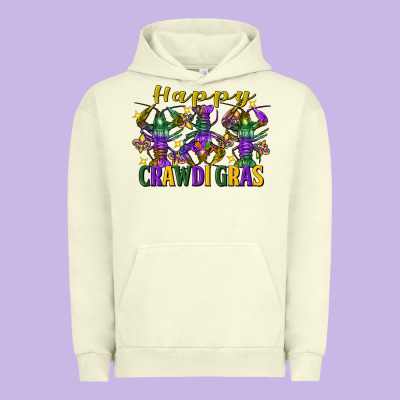 Happy Crawdi Gras Mardi Gras Crawfish Urban Hoodie Designed By Fadigitalartstudio