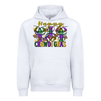 White Happy crawdi Gras Mardi Gras crawfish Urban Hoodie - FaDigitalArtStudio