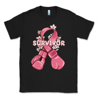 Black survivor breast cancer with boxing gloves Classic Tee - MaliasSmallBusiness