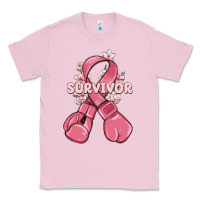 Bubblegum Pink survivor breast cancer with boxing gloves Classic Tee - MaliasSmallBusiness