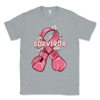 Heather Grey survivor breast cancer with boxing gloves Classic Tee - MaliasSmallBusiness