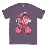 Lavender survivor breast cancer with boxing gloves Classic Tee - MaliasSmallBusiness