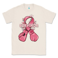 Natural survivor breast cancer with boxing gloves Classic Tee - MaliasSmallBusiness