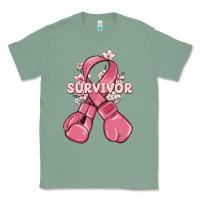 Sage survivor breast cancer with boxing gloves Classic Tee - MaliasSmallBusiness