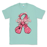 Seafoam survivor breast cancer with boxing gloves Classic Tee - MaliasSmallBusiness