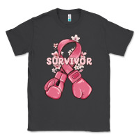 Smoke survivor breast cancer with boxing gloves Classic Tee - MaliasSmallBusiness