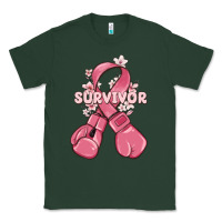 Sports Green survivor breast cancer with boxing gloves Classic Tee - MaliasSmallBusiness