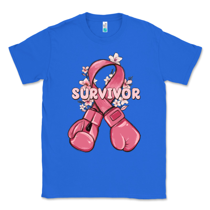Survivor Breast Cancer With Boxing Gloves Classic Tee by MaliasSmallBusiness | Teevron