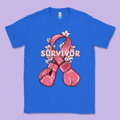 Survivor Breast Cancer With Boxing Gloves Classic Tee Designed By Maliassmallbusiness