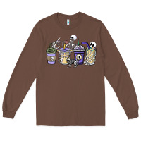 Chestnut skeleton coffee cups Long Sleeve Tee - NancyCooperArtShop