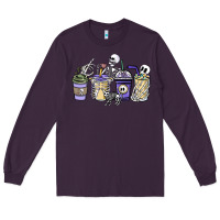 Plum skeleton coffee cups Long Sleeve Tee - NancyCooperArtShop