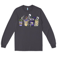 Smoke skeleton coffee cups Long Sleeve Tee - NancyCooperArtShop