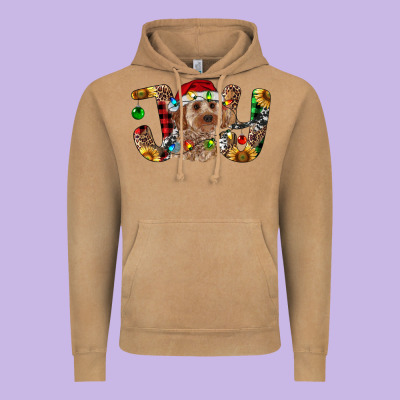 Cockapoo Christmas Joy Vintage Hoodie Designed By Ranaportraitstore