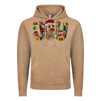 Vintage Coffee Cockapoo Christmas Joy Vintage Hoodie - RanaPortraitStore