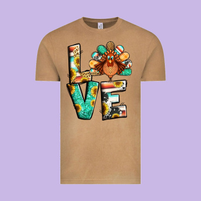 Love Thanksgiving Vintage Tee Designed By Jasminsmagicworld