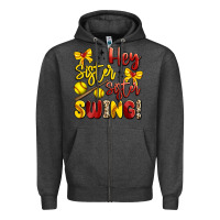 Charcoal Heather hey sister sister swing softball Zipper Hoodie - Artiststas