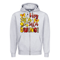Heather Grey hey sister sister swing softball Zipper Hoodie - Artiststas
