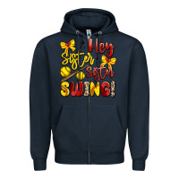 Navy hey sister sister swing softball Zipper Hoodie - Artiststas