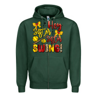 Sports Green hey sister sister swing softball Zipper Hoodie - Artiststas