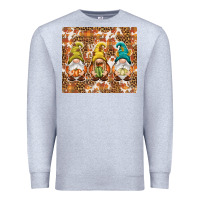 Heather Grey Fall gnomes Premium Sweatshirt - NancyCooperArtShop