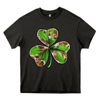 Asphalt Cowhide leopard shamrock 4th of july Heavy Core Tee - Neo Western
