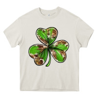Cream Cowhide leopard shamrock 4th of july Heavy Core Tee - Neo Western