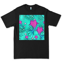 Black mermaid tail seamless pattern Premium Tee - HRA Design Shop