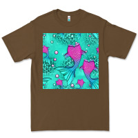 Cacao mermaid tail seamless pattern Premium Tee - HRA Design Shop