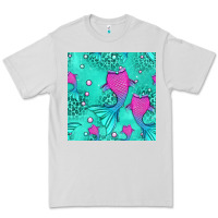 Dove Grey mermaid tail seamless pattern Premium Tee - HRA Design Shop