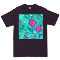 Plum mermaid tail seamless pattern Premium Tee - HRA Design Shop