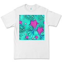 White mermaid tail seamless pattern Premium Tee - HRA Design Shop