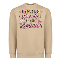 Mushroom staying delulu is the solulu Heavyweight Sweatshirt - MaliasSmallBusiness