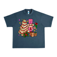 Midnight Navy christmas tree cake and nutcracker with gifts ado Urban Heavy Tee - AdoDesignShop