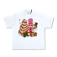 White christmas tree cake and nutcracker with gifts ado Urban Heavy Tee - AdoDesignShop