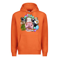 Carrot Happy Easter Cow with eggs Easter Day Premium Hoodie - HowdyJamesFarm