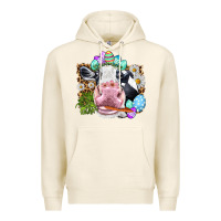 Tofu Happy Easter Cow with eggs Easter Day Premium Hoodie - HowdyJamesFarm